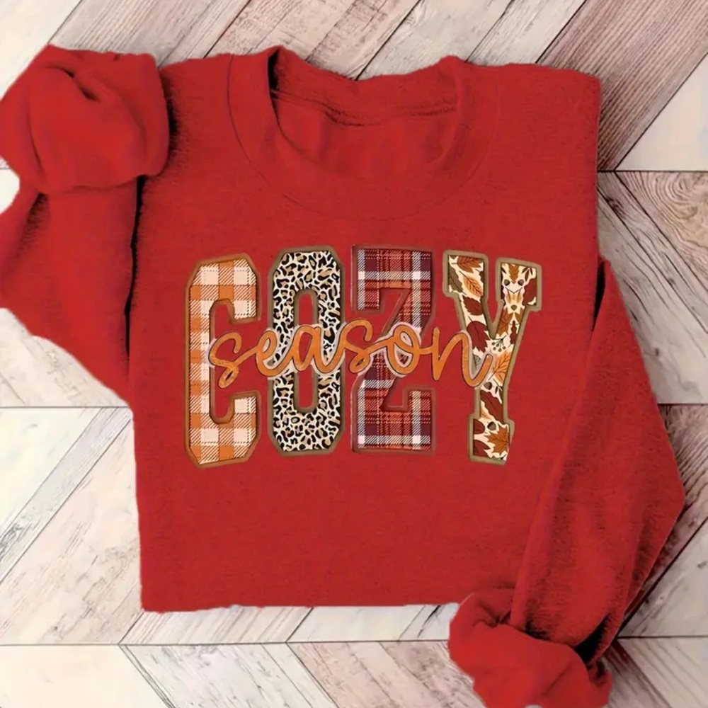 Red Cozy Season Sweatshirt